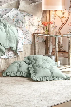 Clearance Soft Surroundings Lombardi Smocked Bed Sham I SeaMoss