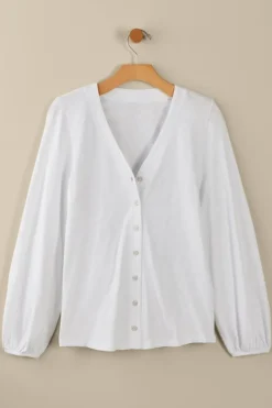 Discount Soft Surroundings Lorna Button Front Top