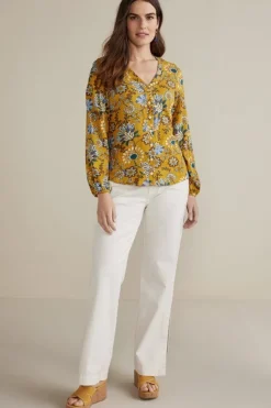 Discount Soft Surroundings Lorna Button Front Top