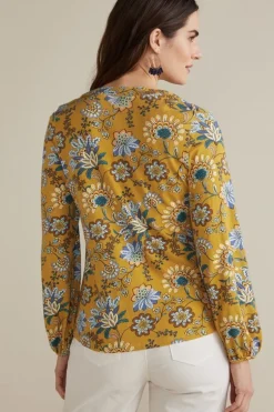 Discount Soft Surroundings Lorna Button Front Top