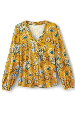 Discount Soft Surroundings Lorna Button Front Top
