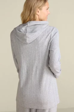 Soft Surroundings Loungy Lover Hoodie HeatherGrey