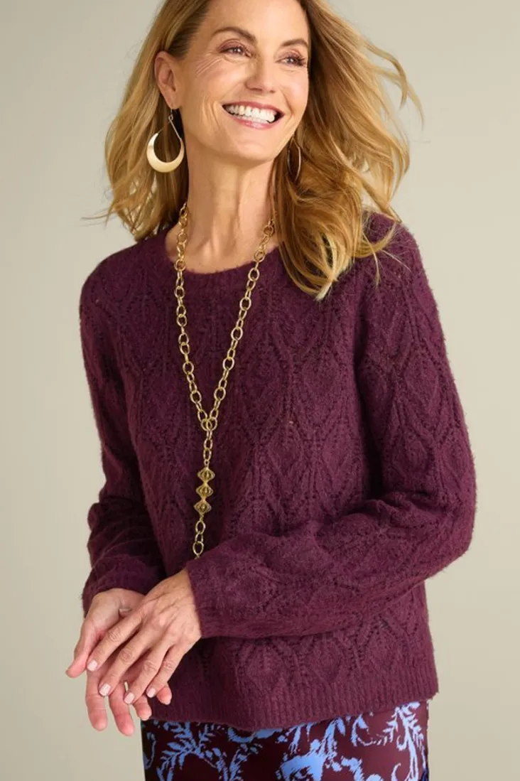 Clearance Soft Surroundings Lyric Sweater PotentPurple