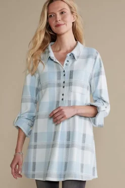 Sale Soft Surroundings Mad About Plaid Top