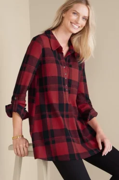 Sale Soft Surroundings Mad About Plaid Top
