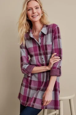 Sale Soft Surroundings Mad About Plaid Top