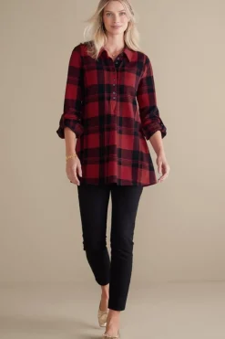 Sale Soft Surroundings Mad About Plaid Top
