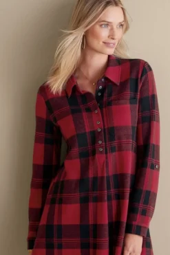 Sale Soft Surroundings Mad About Plaid Top