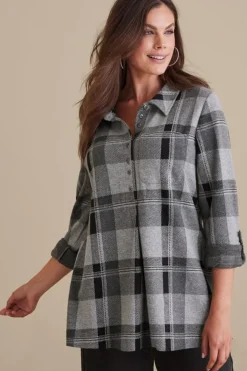 Sale Soft Surroundings Mad About Plaid Top