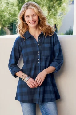 Hot Soft Surroundings Mad About Plaid Tunic
