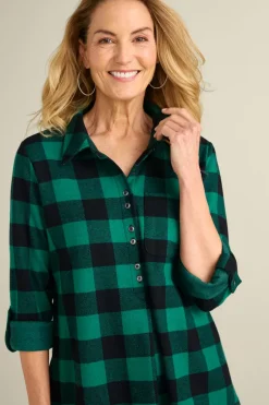 Hot Soft Surroundings Mad About Plaid Tunic