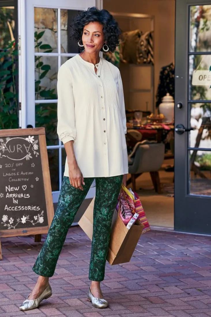Clearance Soft Surroundings Makara Button Tunic IvoryPearl