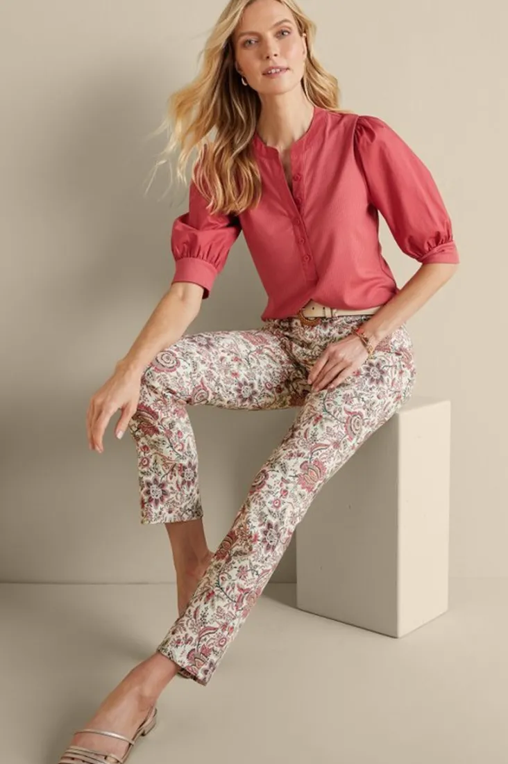 Clearance Soft Surroundings Manisha Straight Leg Jeans DesertJacobean