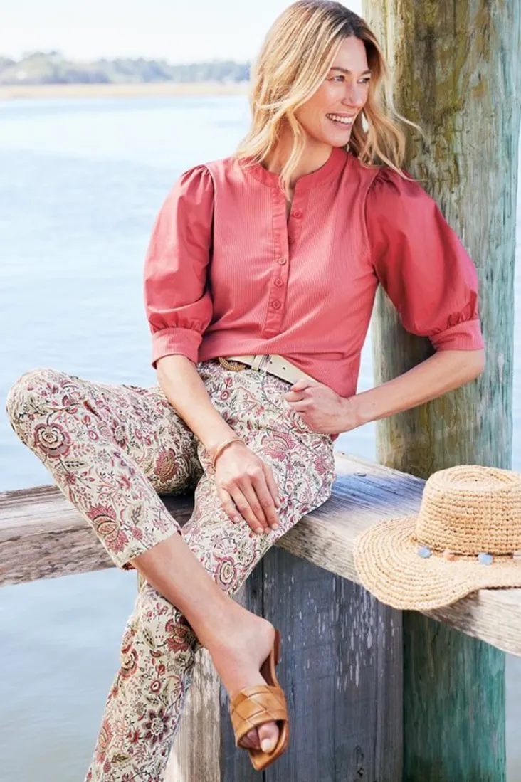 Clearance Soft Surroundings Manisha Straight Leg Jeans DesertJacobean