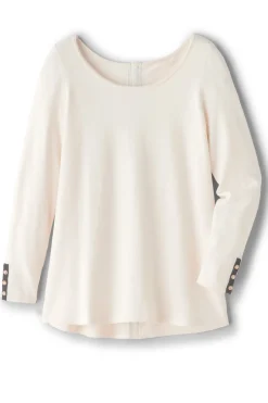 New Soft Surroundings Margulies Tunic Sweater IvoryPearl