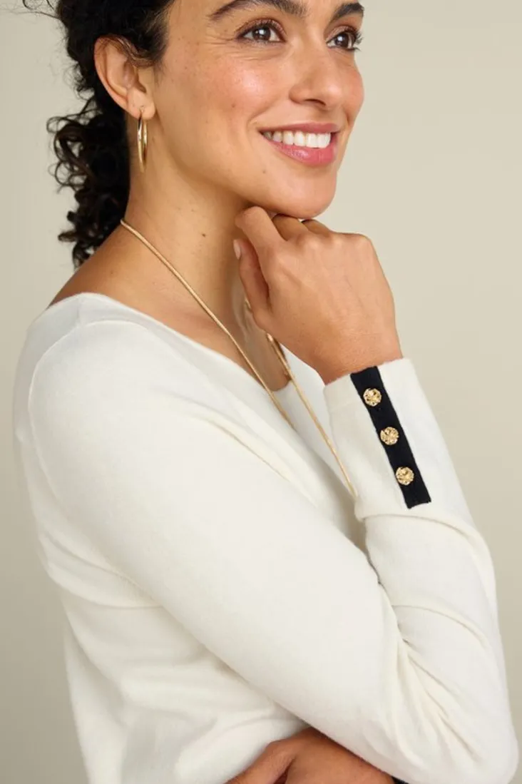 New Soft Surroundings Margulies Tunic Sweater IvoryPearl