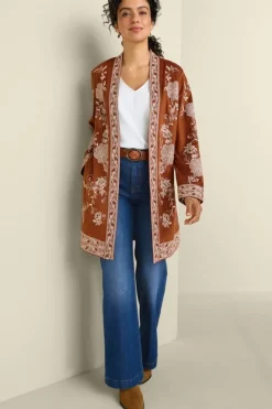Discount Soft Surroundings Marienne Faux Suede Jacket Auburn