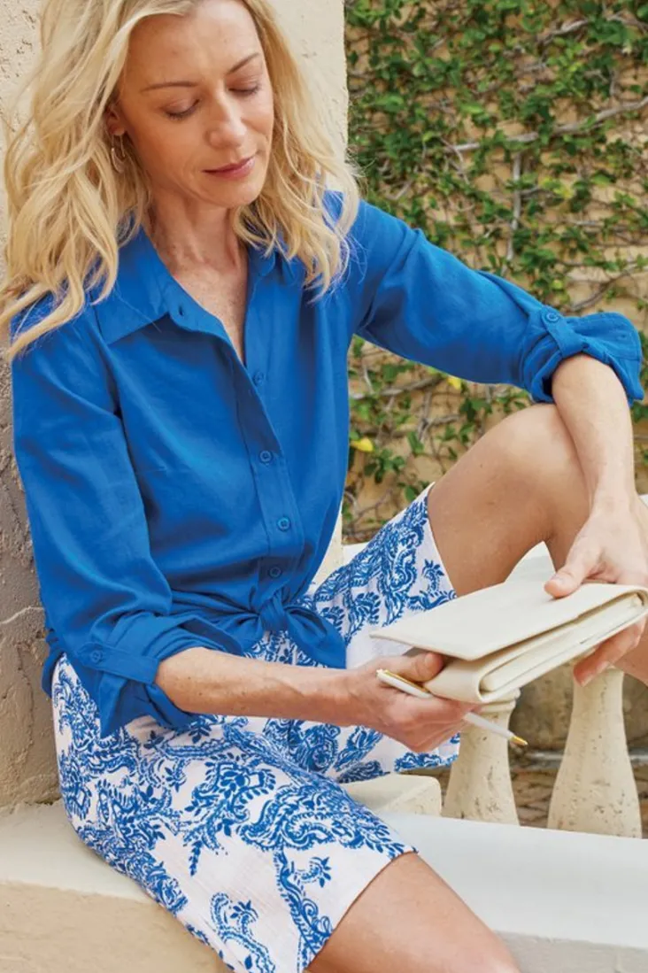 Soft Surroundings Marilla Gauze Shorts