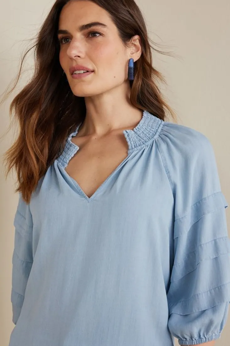 Hot Soft Surroundings Marisol Tencel™ Top LightChambray
