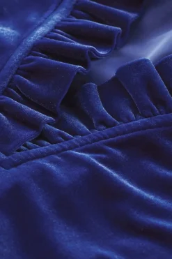 New Soft Surroundings Marlee Ruffle Velvet Top