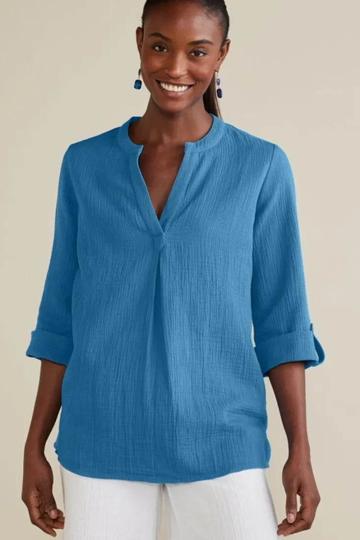 Online Soft Surroundings Marley Gauze Tunic