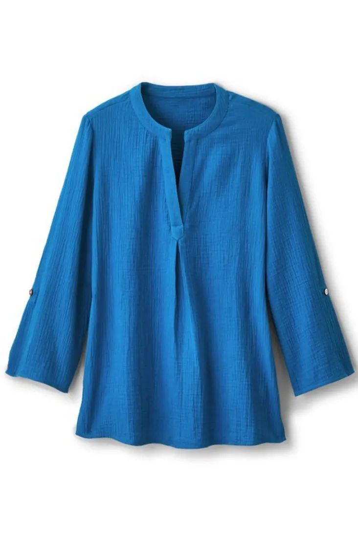 Online Soft Surroundings Marley Gauze Tunic