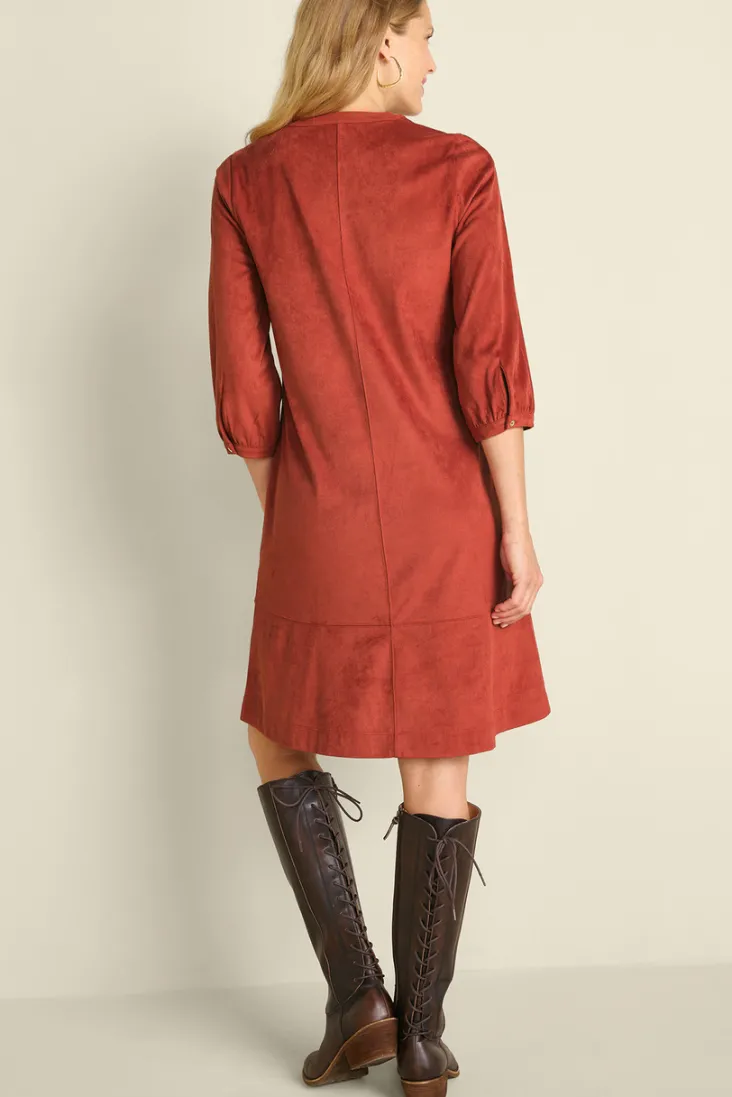 Discount Soft Surroundings Martine Faux Suede Dress BossaNova