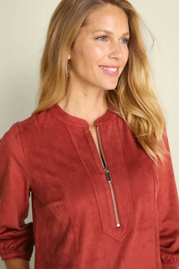Discount Soft Surroundings Martine Faux Suede Dress BossaNova