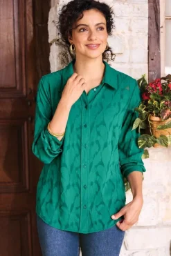 Sale Soft Surroundings Matine Jacquard Tunic & Cami Evergreen
