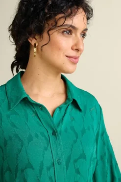 Sale Soft Surroundings Matine Jacquard Tunic & Cami Evergreen