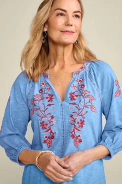 Soft Surroundings Meagan Tunic BlueBonnet