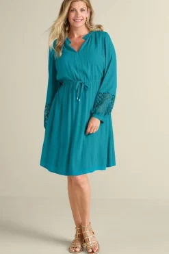 Soft Surroundings Meara Gauze Dress TahitianTide