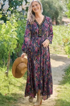 Clearance Soft Surroundings Meena Maxi Dress PaisleyGardenMulti