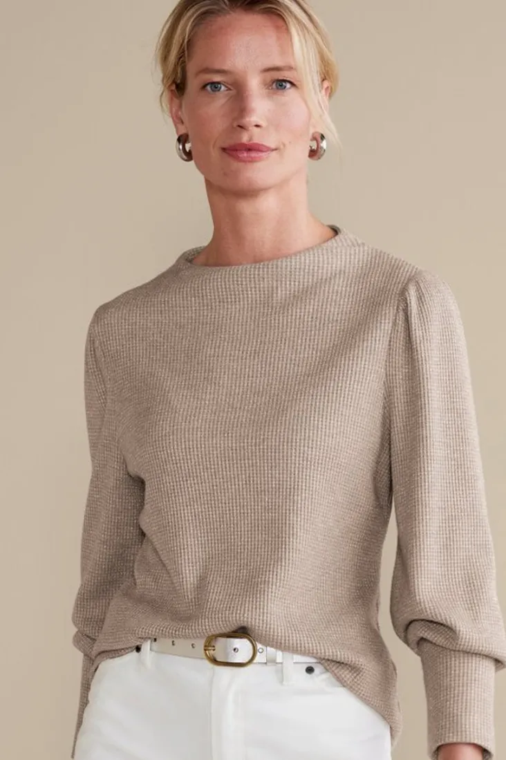 Sale Soft Surroundings Melina Waffle Pullover