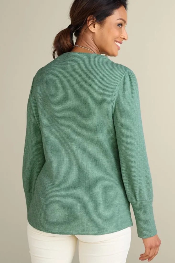Sale Soft Surroundings Melina Waffle Pullover