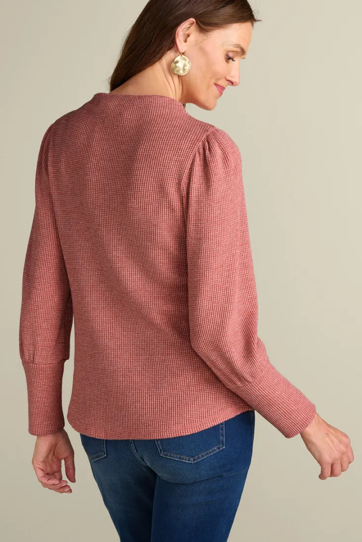 Sale Soft Surroundings Melina Waffle Pullover