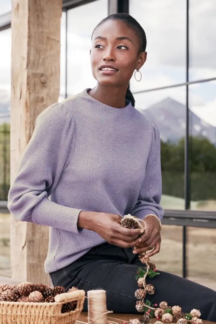 Sale Soft Surroundings Melina Waffle Pullover