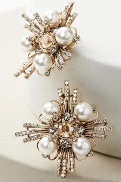 Hot Soft Surroundings Melisa Crystal Earrings MetallicChampagne
