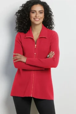 New Soft Surroundings Meria Zip Cardi