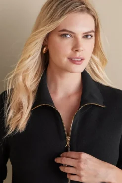 New Soft Surroundings Meria Zip Cardi