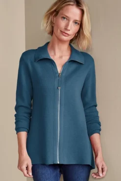 New Soft Surroundings Meria Zip Cardi
