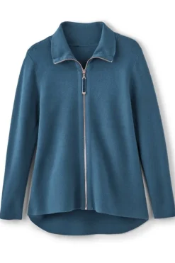 New Soft Surroundings Meria Zip Cardi