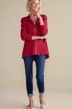 New Soft Surroundings Meria Zip Cardi