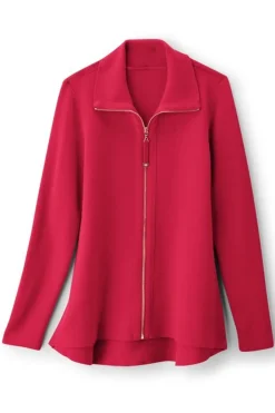 New Soft Surroundings Meria Zip Cardi