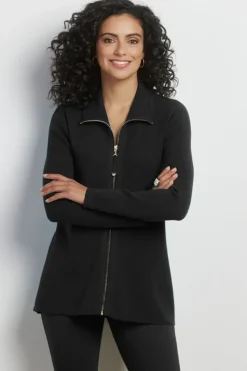 New Soft Surroundings Meria Zip Cardi