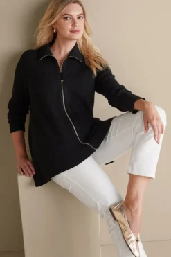 New Soft Surroundings Meria Zip Cardi