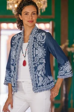 Online Soft Surroundings Mesaria Jacket DenimBlue