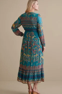 Clearance Soft Surroundings Mirapani Dress AyalettaBlue