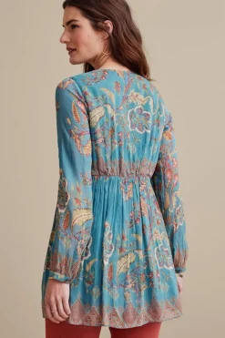 Soft Surroundings Mirapani Tunic AyalettaBlue