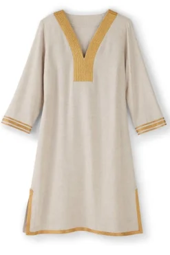 Hot Soft Surroundings Myla Caftan NaturalLinen
